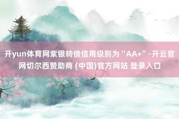 开yun体育网紫银转债信用级别为“AA+”-开云官网切尔西赞